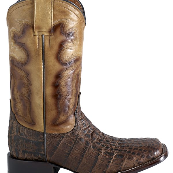ESTAMPIDA Men´s Western Boots, Brown/Tan – Alligator Print
