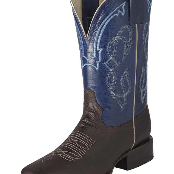 ESTAMPIDA Men´s Western Boots, Brown Shed/Blue