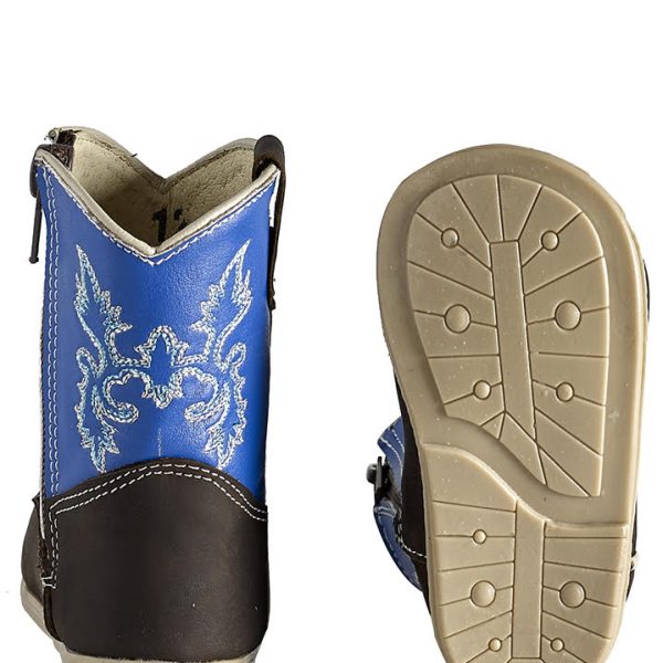 ESTAMPIDA Baby´s Boots, Brown/Blue – Crazy