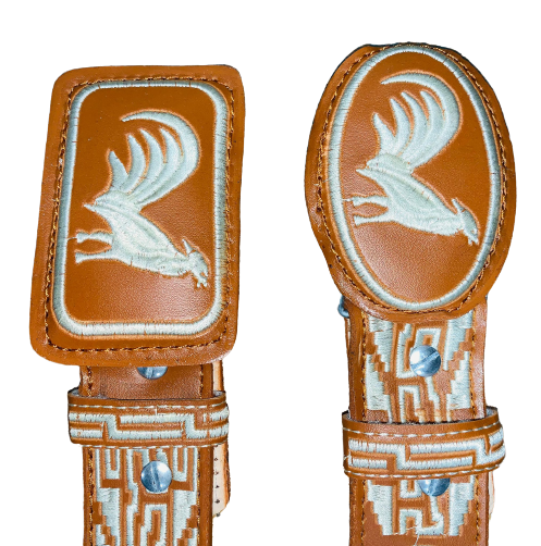 ESTAMPIDA - Belt for adult, machine embroidered -  Rooster