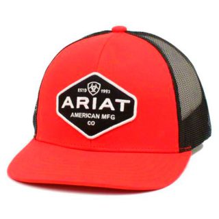 ARIAT – Red Cap with black patch.                                                   FREE SHIPPING
