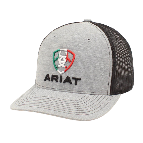 ARIAT – Gray Cap with Mexico Flag logo.  FREE SHIPPING