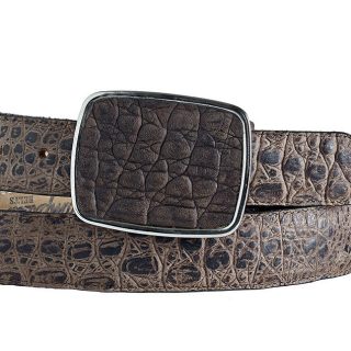 ESTAMPIDA Western Leather Belt – Brown/Tan. Alligator Print. FREE SHIPPING!!!