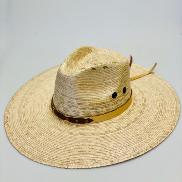 ESTAMPIDA Palm Straw Hat, SAHUAYO NATURAL BIG