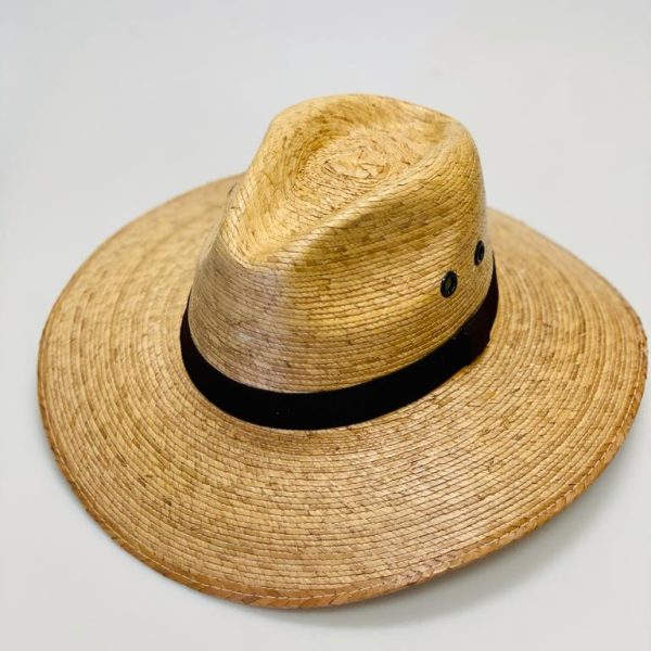 ESTAMPIDA Palm Straw Hat, SAHUAYO BURNED