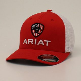 ARIAT USA FLAG SHIELD RED - HATS CAP - A300035004