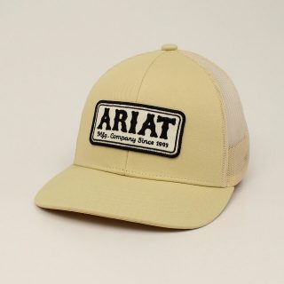 ARIAT RECTANGLE PATCH LIGHT YELLOW - HATS CAP - A300019125