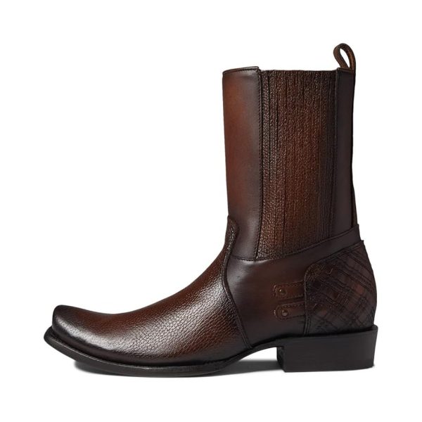 Cuadra Men's Boot in Genuine Leather with Zipper Brown - 1j1vrs CU406
