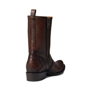 Cuadra Men's Boot in Genuine Leather with Zipper Brown - 1j1vrs CU406