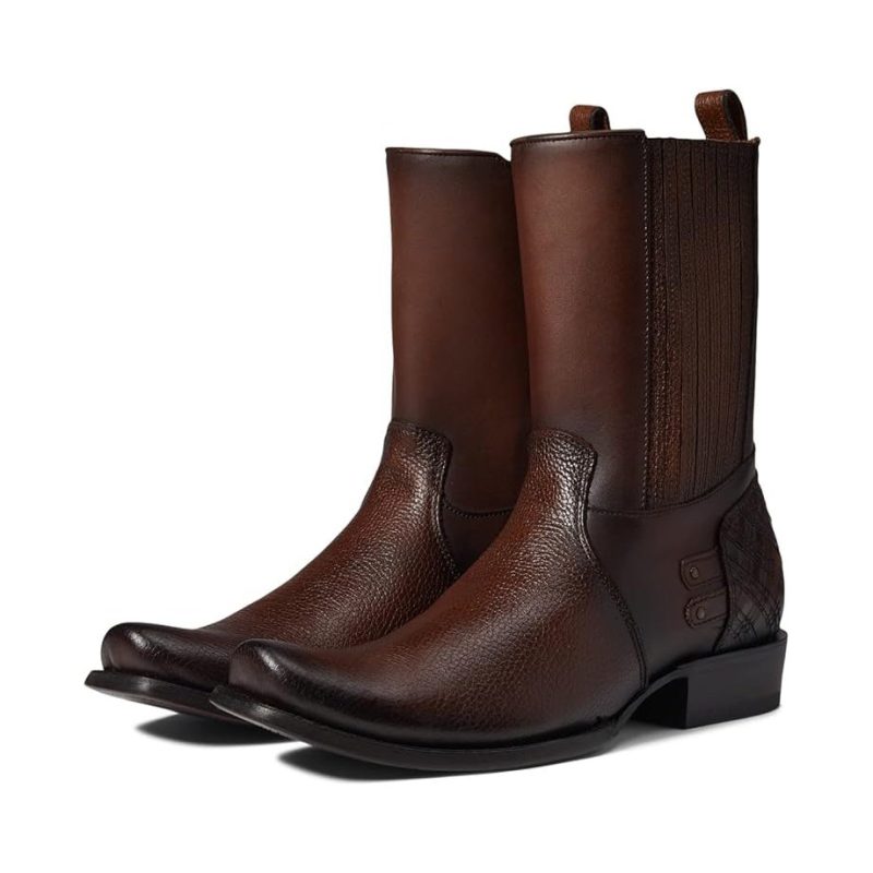 Cuadra Men's Boot in Genuine Leather with Zipper Brown - 1j1vrs CU406