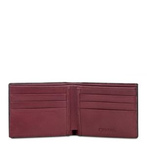 Cuadra Men's Black Genuine Ostrich Leather Bifold Wallet - DU469 B2910A1