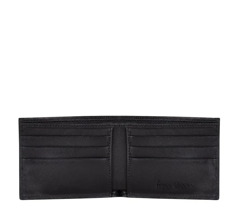 Cuadra Men's Black Genuine Lizard Leather Bifold Wallet - DU308 - B2910LT