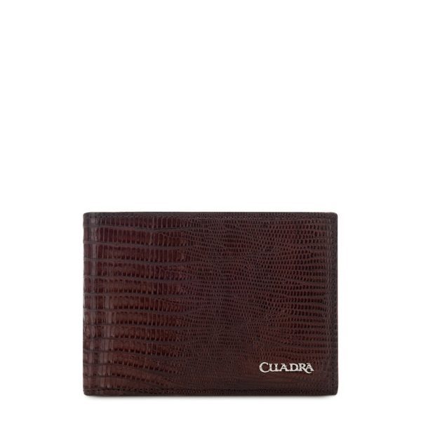 Cuadra Men's Brown Genuine Lizard Leather Bifold Wallet - DU345 - B2910LT