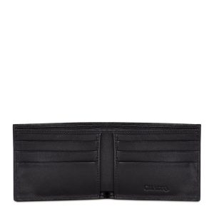 Cuadra Men's Black Genuine Ostrich Leg Leather BiFold Wallet - DU393 - B2910PA