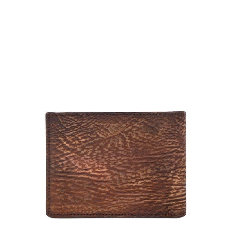 Cuadra Men's Honey Genuine Shark Leather Bifold Wallet DU272 - B2910TI