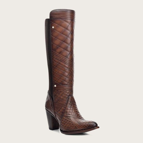 Cuadra Embroidered Brown Leather Boots CU402 3f37rs
