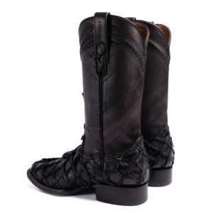 Cuadra Men Black Glazed Fish Pirarucu