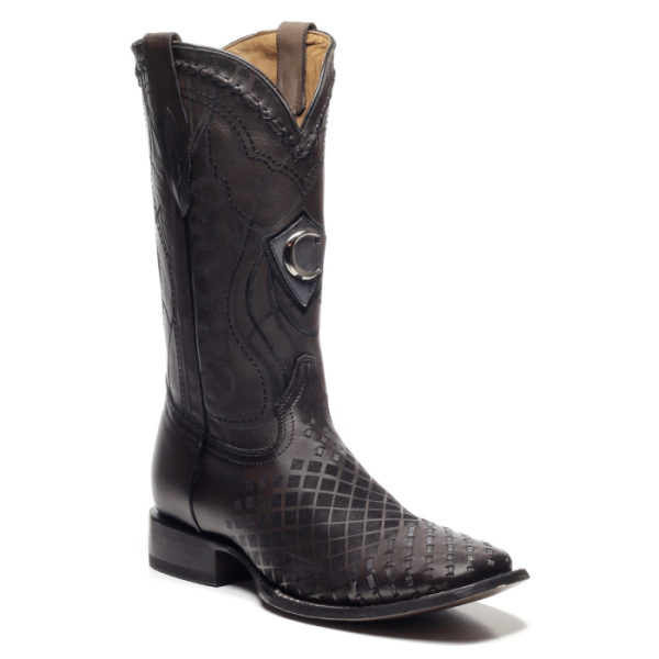 Cuadra Men Black Sillero Wide Square Toe Cowboy Boot - 3z02rs (cu676)
