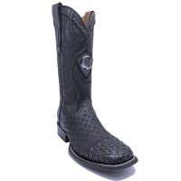 Cuadra Men Black Sillero Wide Square Toe Cowboy Boot - 3z02rs (cu676)