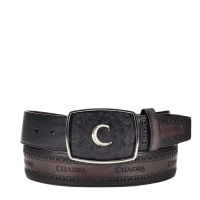 Cuadra Men's Belt Ostrich Black - BC205 CV397BA