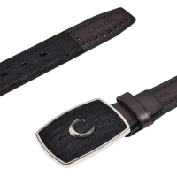 Cuadra Men's Belt Ostrich Black - BC205 CV397BA