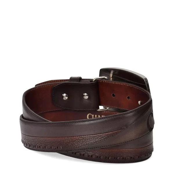 Cuadra Men's Leather Belt Brown - BC246