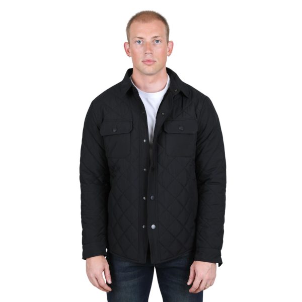 Mens Fur Lined Insulated Overshirt Black - FJL9366