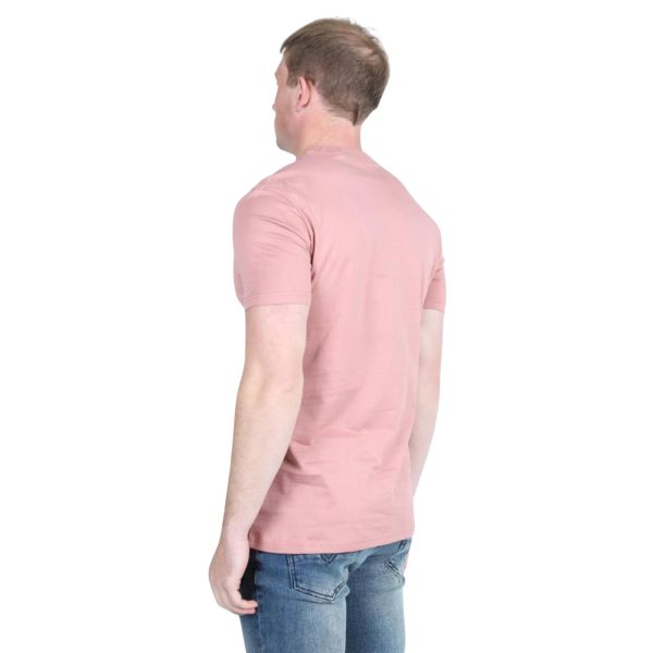 Men's Rooster Logo Cotton Salmon T-Shirt - PST9847