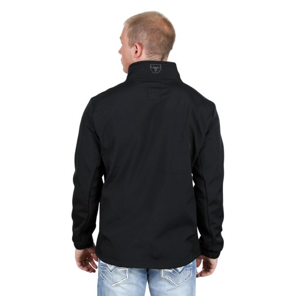 Mens Aztec Softshell Water-Resistant Jacket Black - SSJ9472