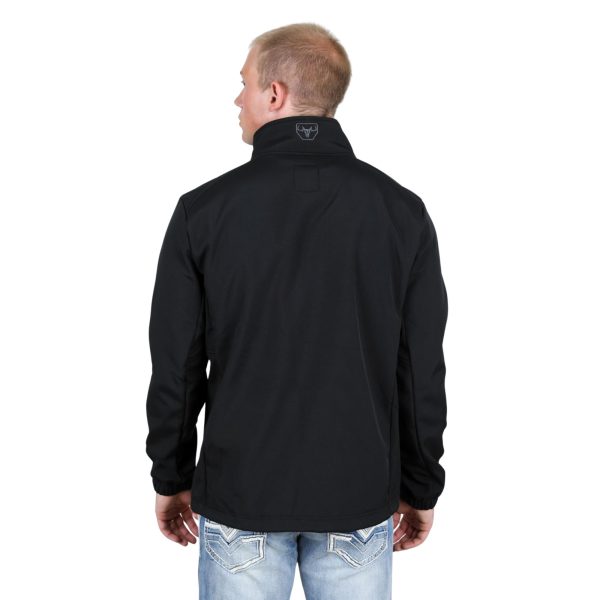 Mens Aztec Softshell Water-Resistant Jacket Black - SSJ9476