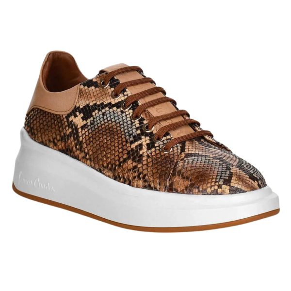 CUADRA Women Sneakers Brown Exotic Python Leather 4p4pbvl