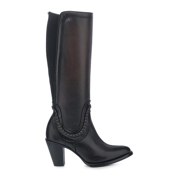 LD CHOCOLATE ZIPPER & ELASTIC ROUND TOE