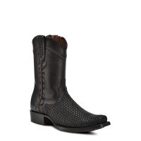 CUADRA Men's Oxford Laser & Woven Narrow Toe Western Boot