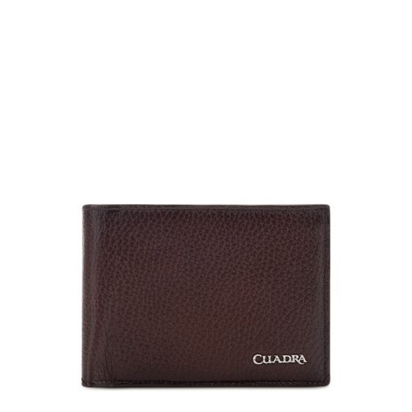 CUADRA Men's Brown Suede Stitching Wallet