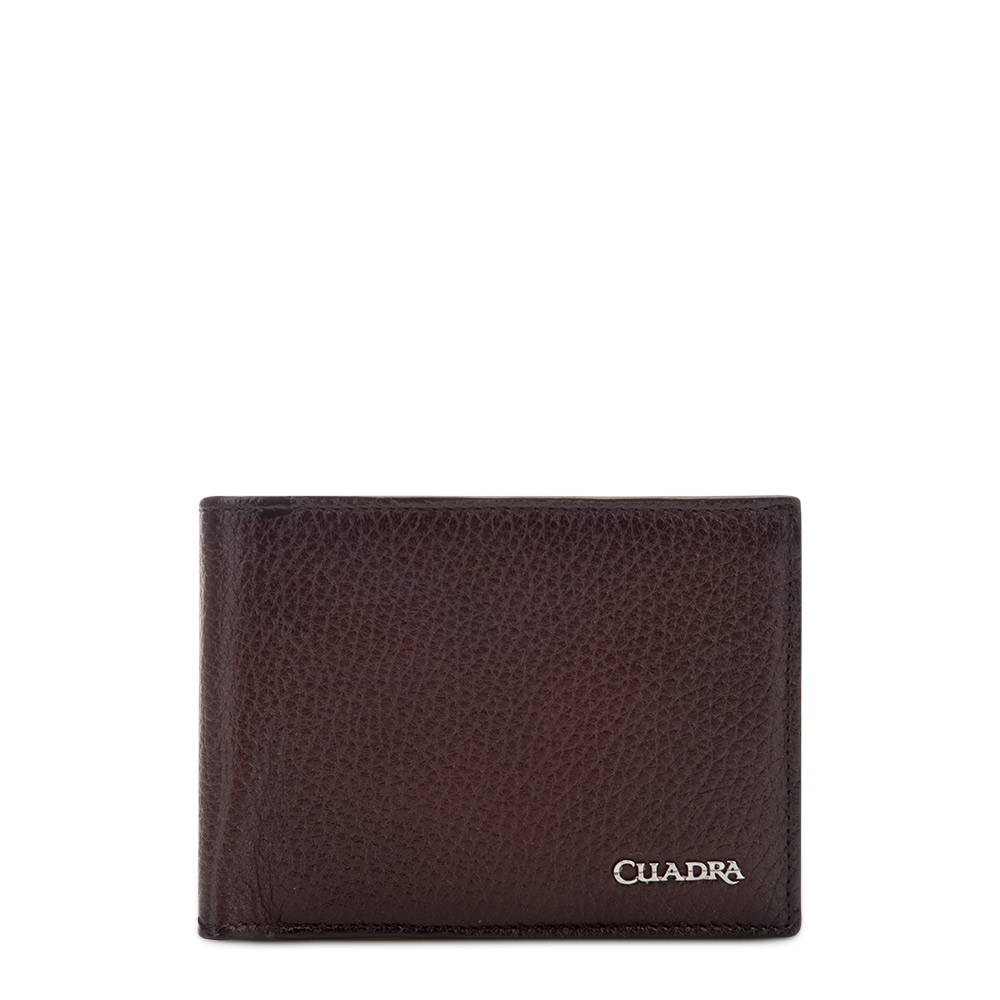 CUADRA Men's Brown Suede Stitching Wallet
