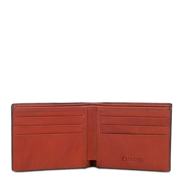 CUADRA Men's Brown Suede Stitching Wallet