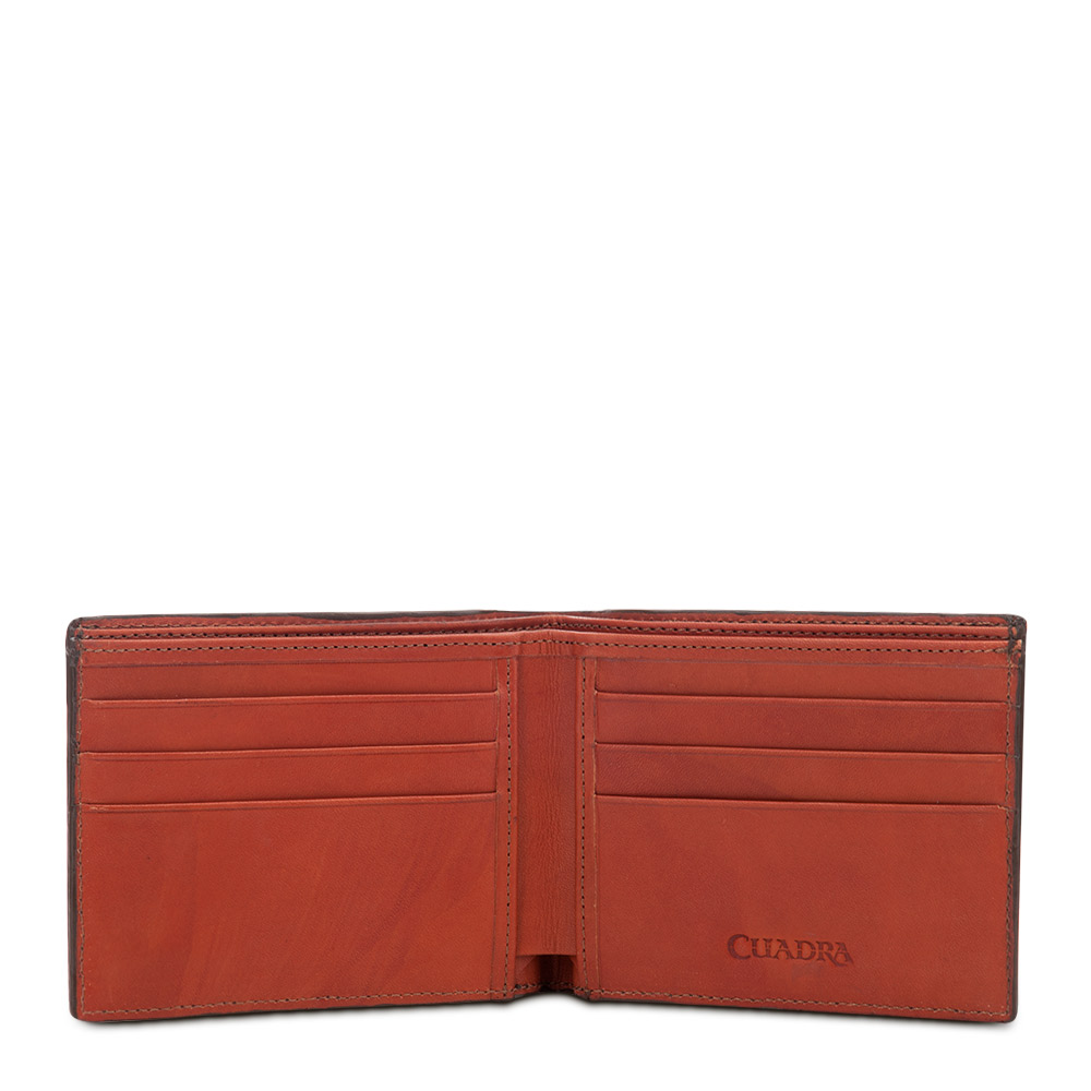 CUADRA Men's Brown Suede Stitching Wallet - Image 2
