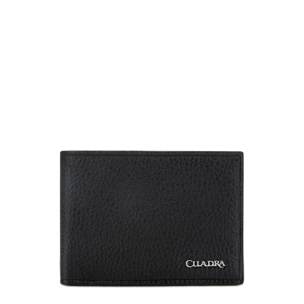 CUADRA Men's Black Suede Stitching Wallet