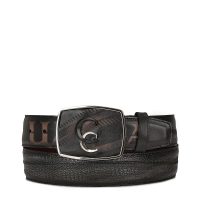 CUADRA Men's Grey Stitching Leather Belt