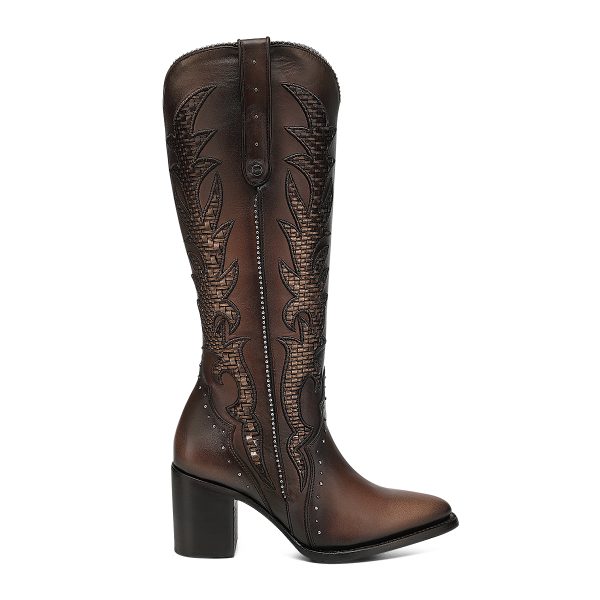 Honey Blossom Embroidered Cowboy Boots