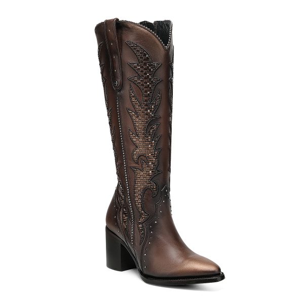 Honey Blossom Embroidered Cowboy Boots