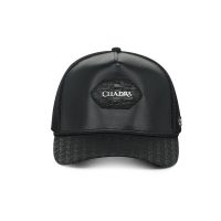 Men's Black Alligator Patch Western Cap