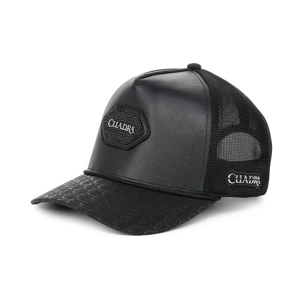 Men's Black Stingray Patch Western Cap