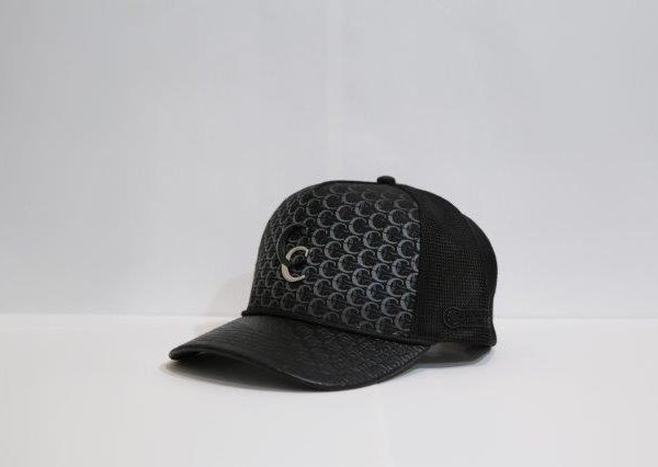 Men's Black Studded Cowboy Cap