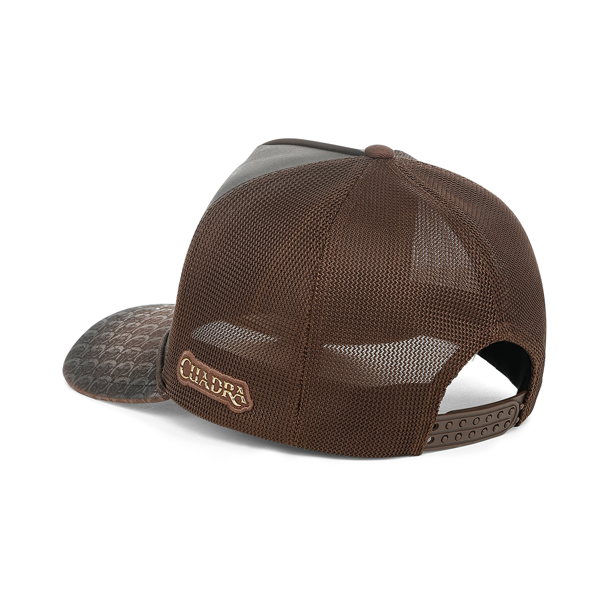 Men's Brown Caiman Studded Western Cap - Image 4