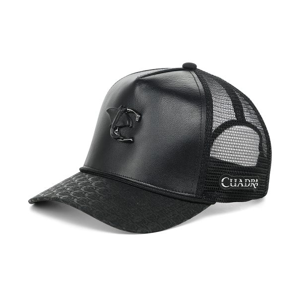 Stingray Studded Black Western Cap