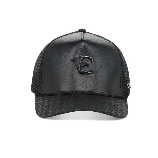 Stingray Studded Black Western Cap