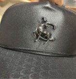 Men's Black Deer Studded Western Cap