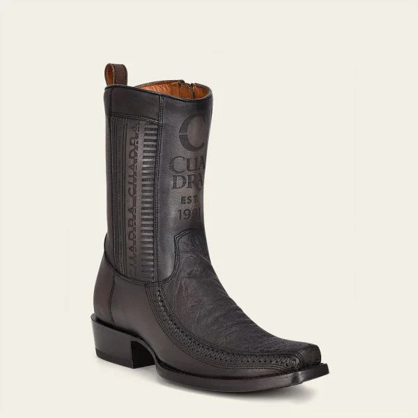 Men's Black Elephant Laser Cut Boot